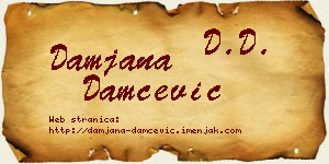 Damjana Damčević vizit kartica